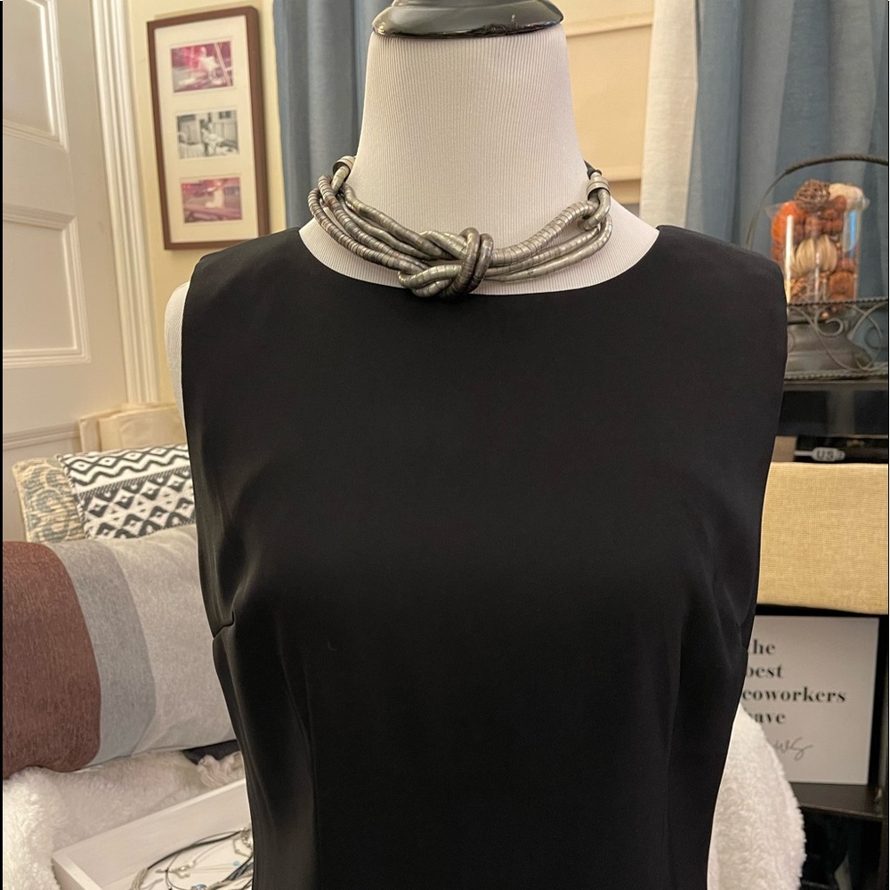 Black sheath dress.